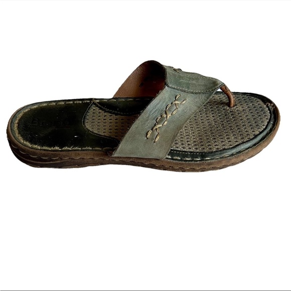 B.O.C Born Suava Thong Flip Flop Sandals Women’s 7M Green / Brown Casual Comfort - Picture 6 of 11